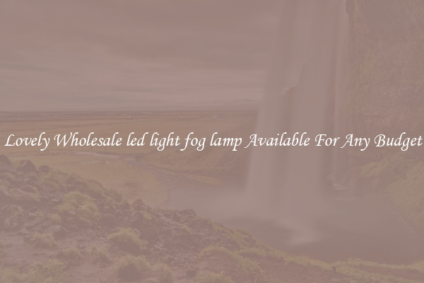 Lovely Wholesale led light fog lamp Available For Any Budget
