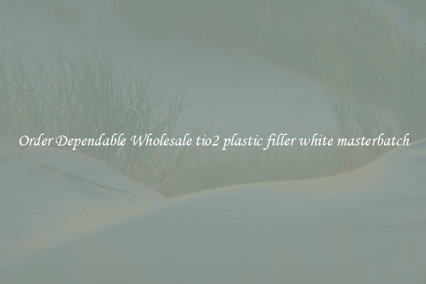 Order Dependable Wholesale tio2 plastic filler white masterbatch