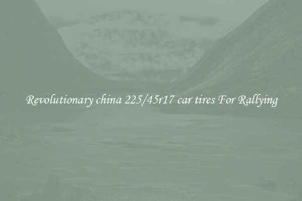 Revolutionary china 225/45r17 car tires For Rallying