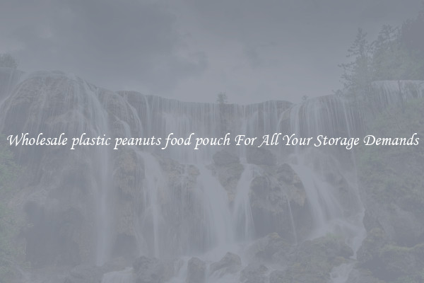 Wholesale plastic peanuts food pouch For All Your Storage Demands