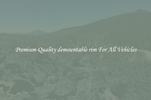 Premium-Quality demountable rim For All Vehicles