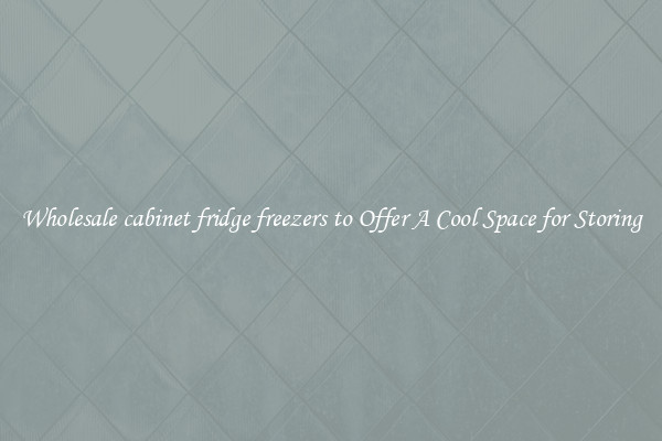 Wholesale cabinet fridge freezers to Offer A Cool Space for Storing