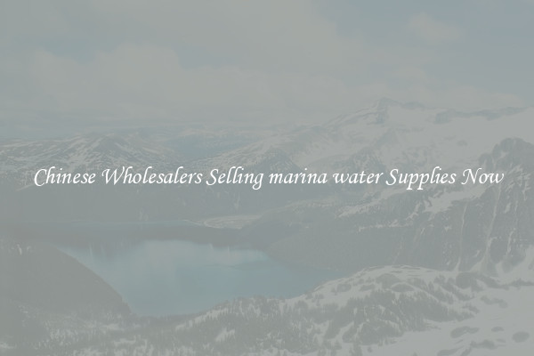 Chinese Wholesalers Selling marina water Supplies Now