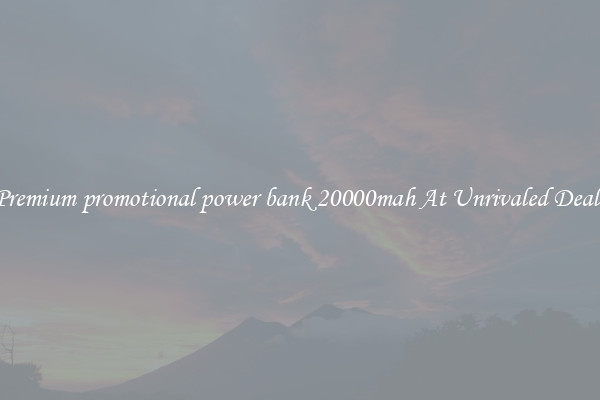 Premium promotional power bank 20000mah At Unrivaled Deals
